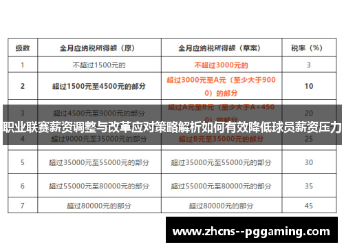职业联赛薪资调整与改革应对策略解析如何有效降低球员薪资压力